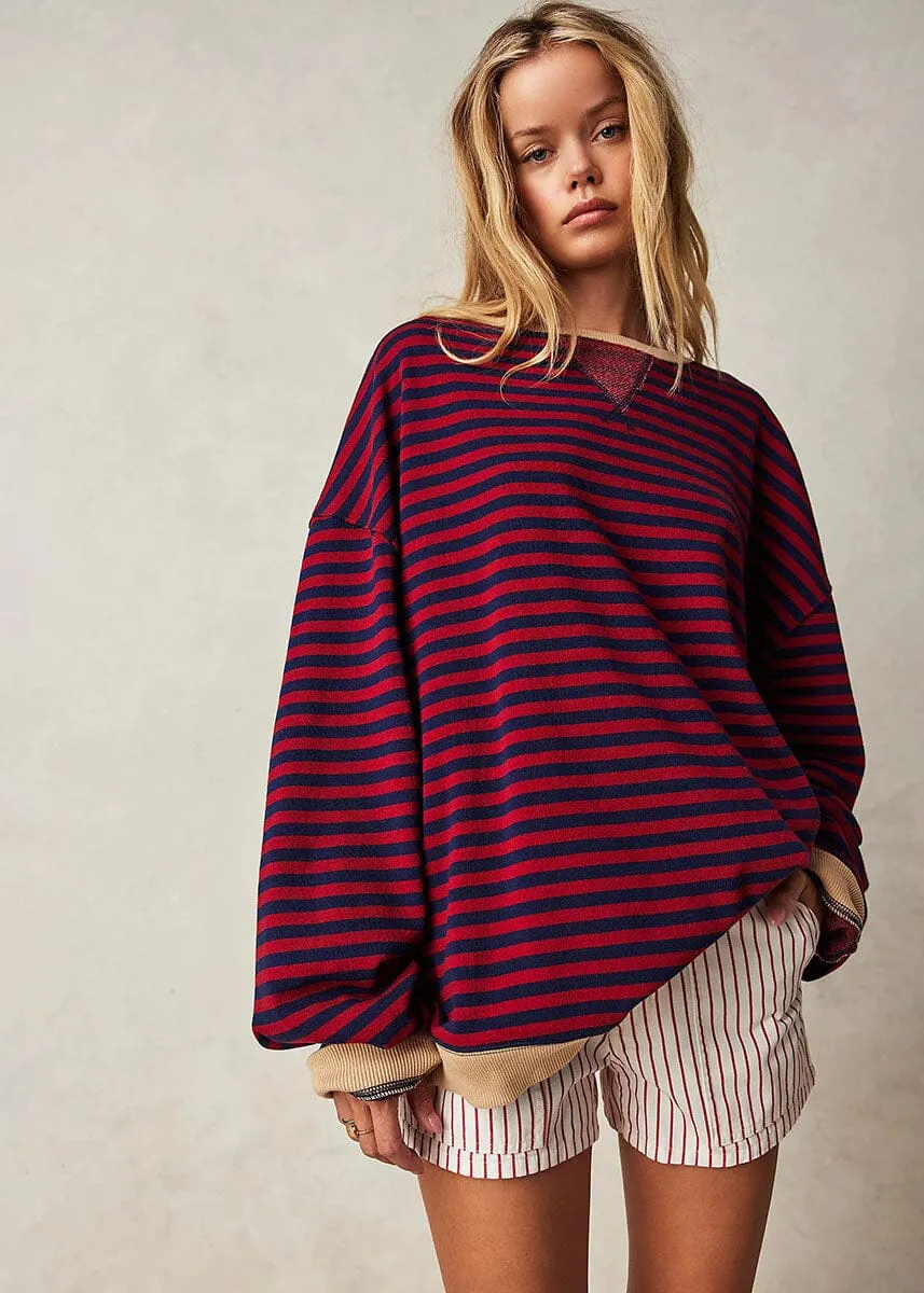 Layering Fashion Classic Striped Crew - Nautical Combo