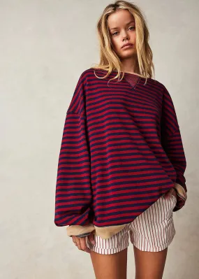 Layering Fashion Classic Striped Crew - Nautical Combo