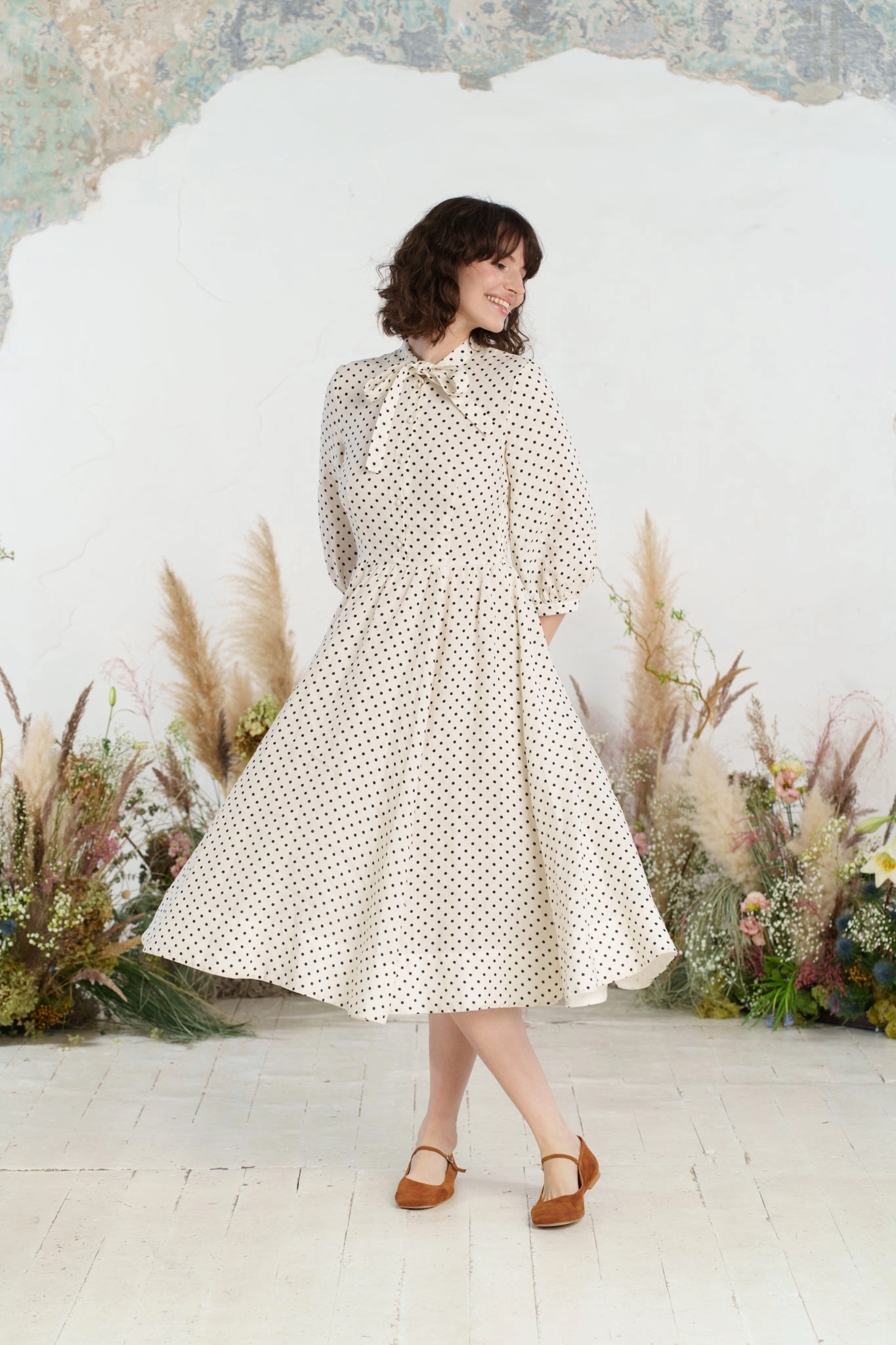 Trendy Appearance Jasmine Dress, 3/4 Sleeve