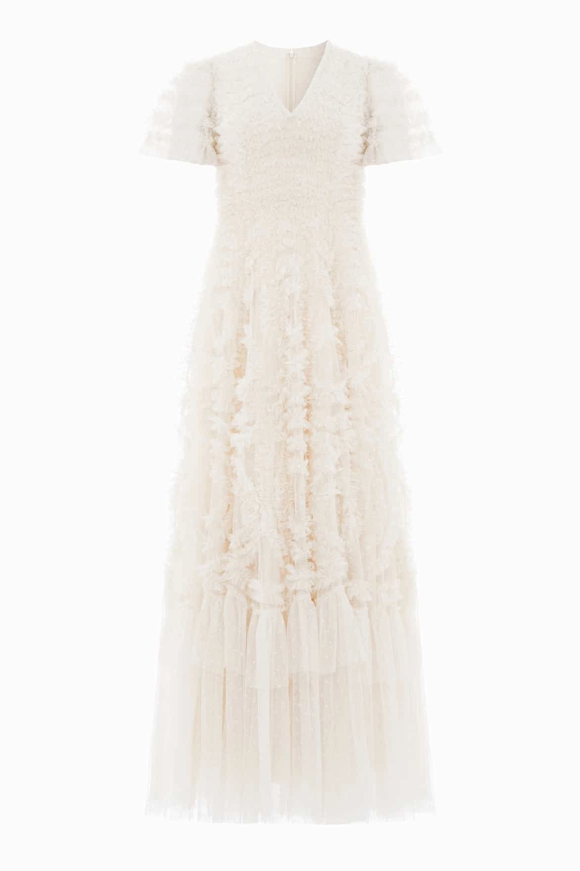 Bold Movement Day Outfit Verity Ruffle V-Neck Gown