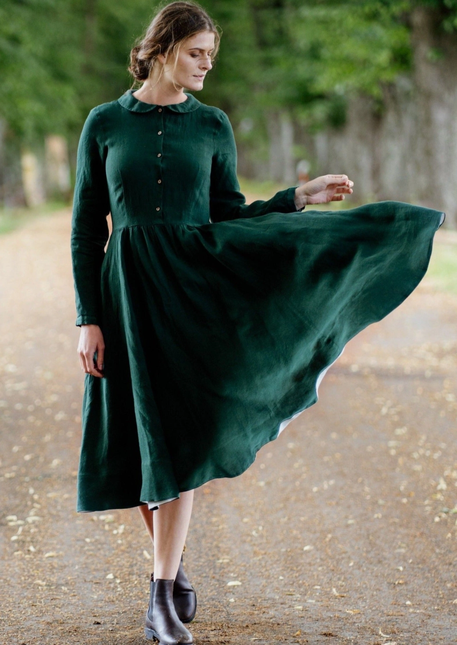 Grass Soft Classic Dress, Long Sleeve