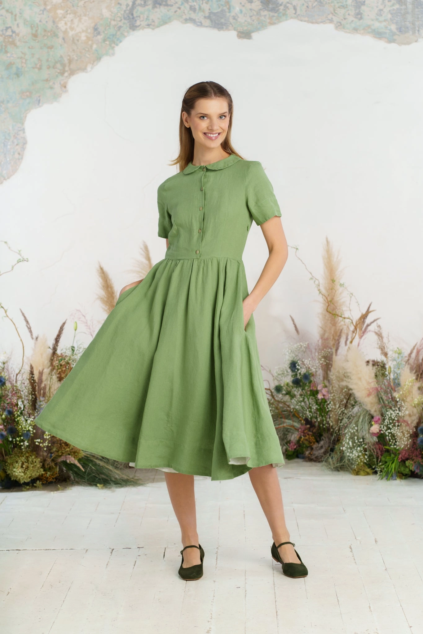 Modest Light Charming Comfort Classic Dress, Short Sleeve