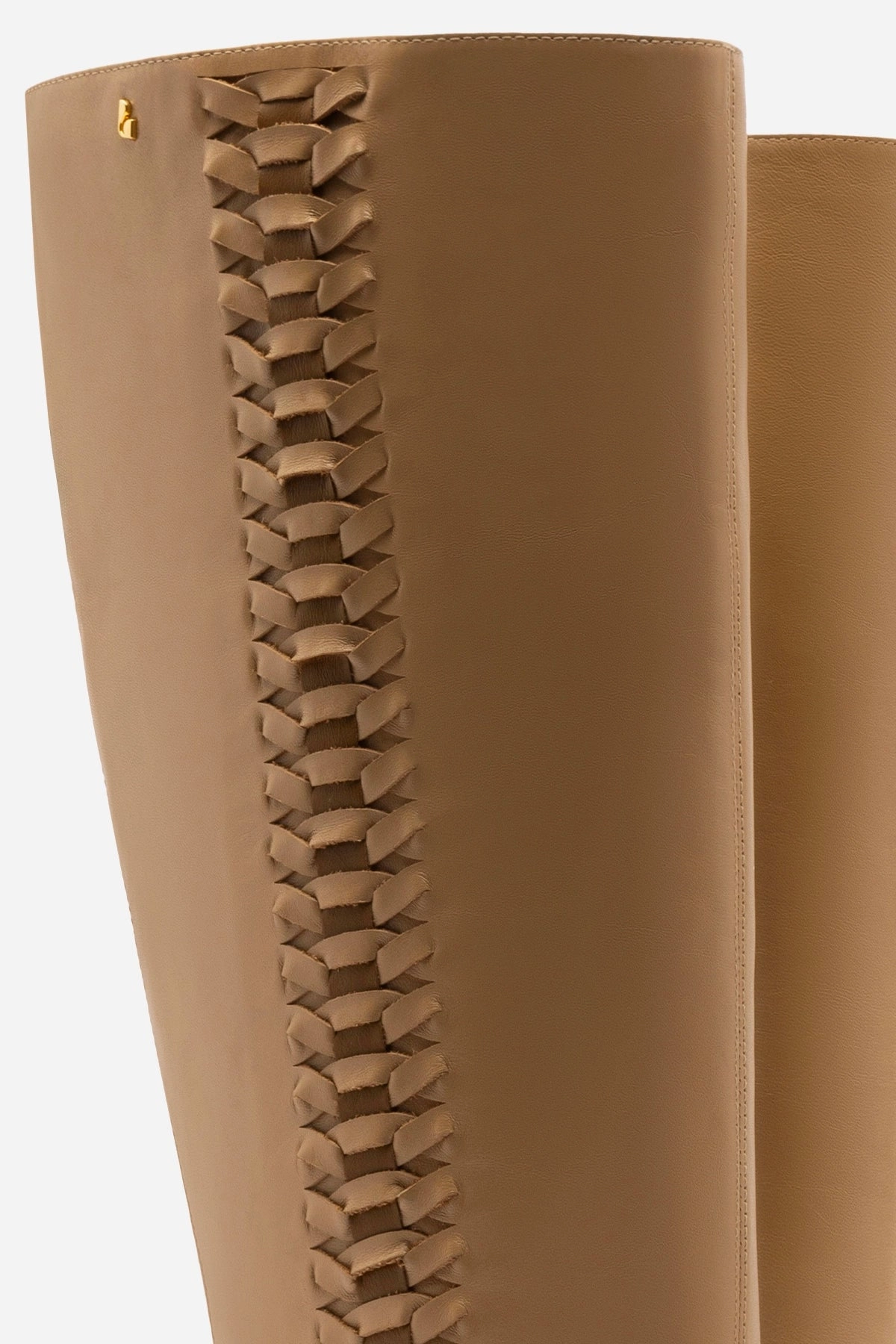 Kate Boot In Peanut Leather Abrasion Resistant Lace