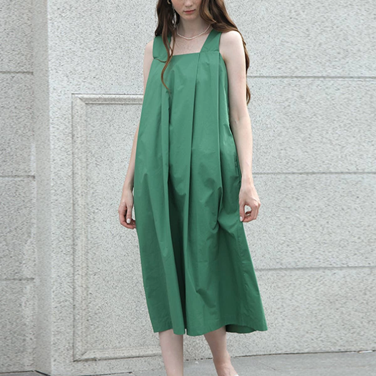 Perfectly Styled COTTON FABRIC LOOSE SLIP DRESS_CWDSD4040