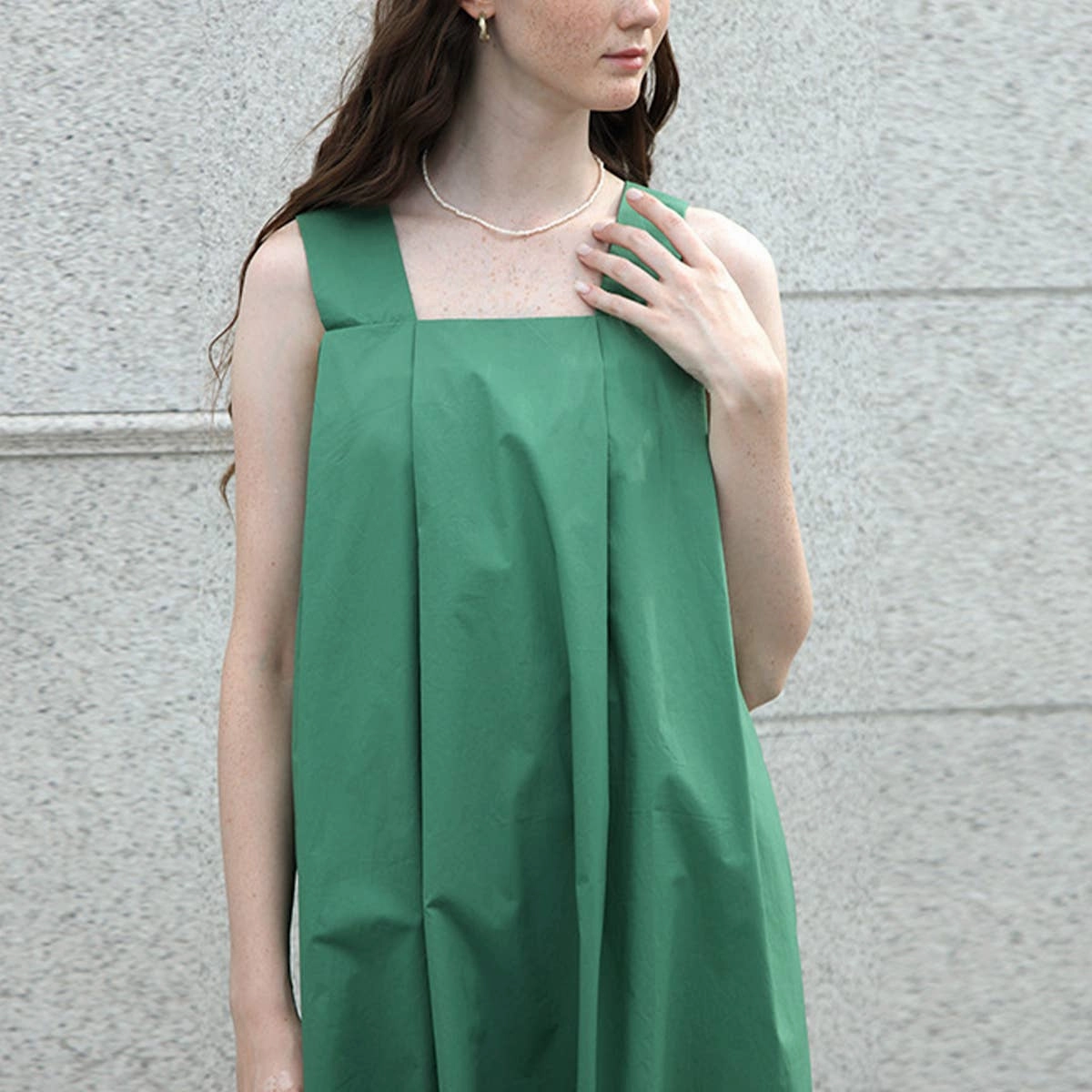 COTTON FABRIC LOOSE SLIP DRESS_CWDSD4040 Semi Sheer Urban Mood