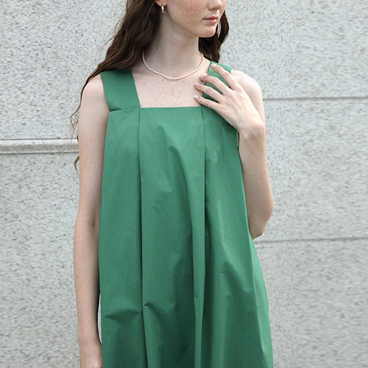 Spring Garden COTTON FABRIC LOOSE SLIP DRESS_CWDSD4040