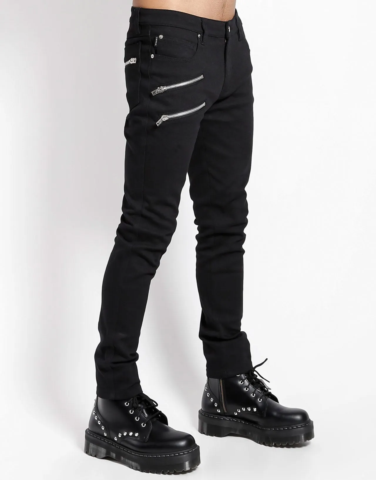 Biker Jeans Luxury Textured Athlete Fit