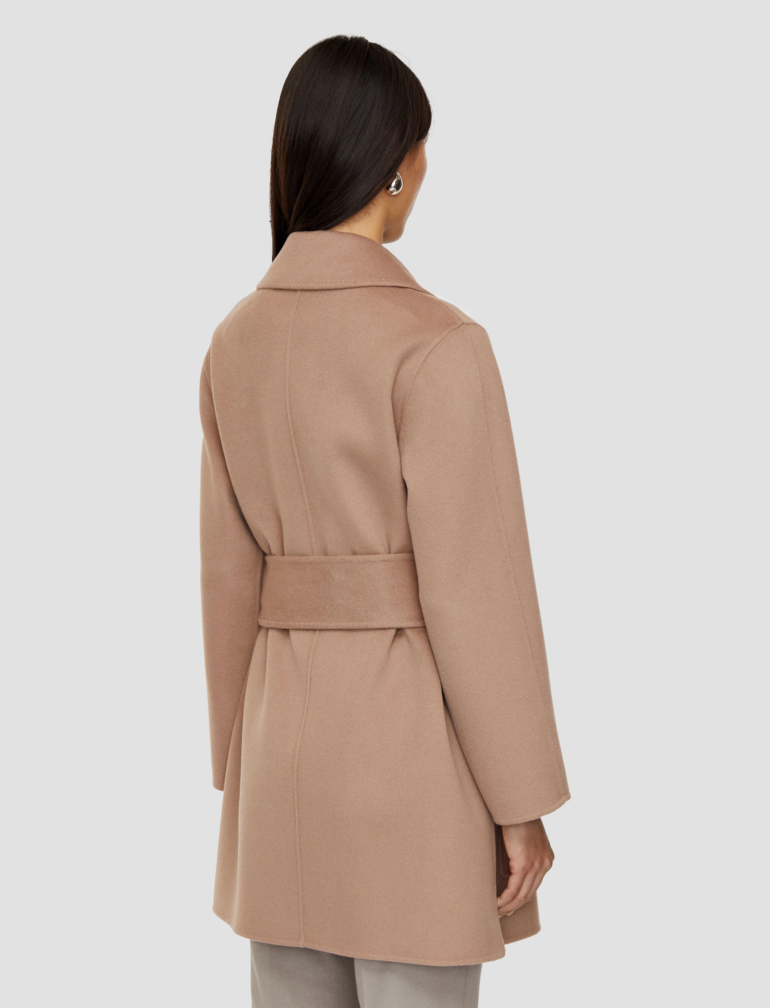 Clemence Double Face Cashmere Coat Microfiber Blend