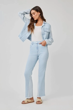 Coco Frayed Mix Denim Jacket Game Day