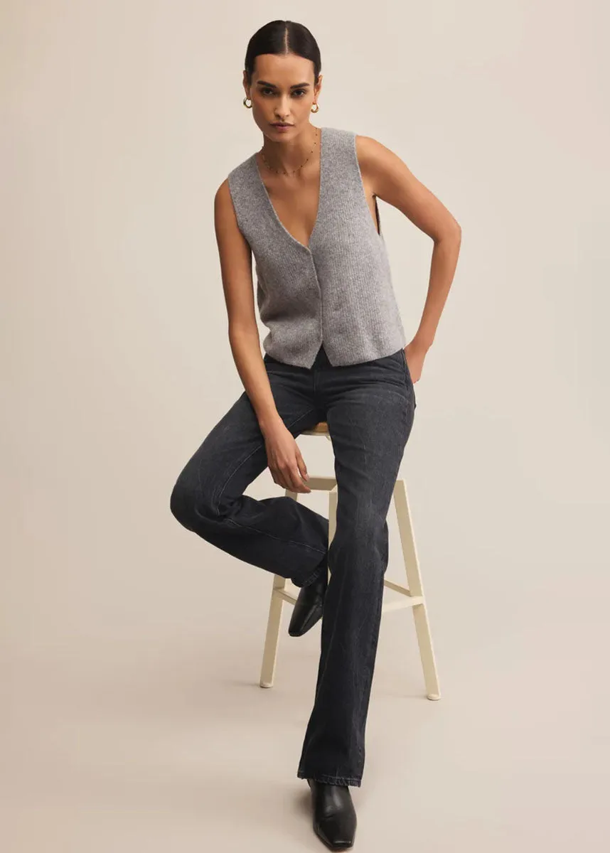 Bryce Sweater Vest - Medium Heather Grey Reinforced Edging