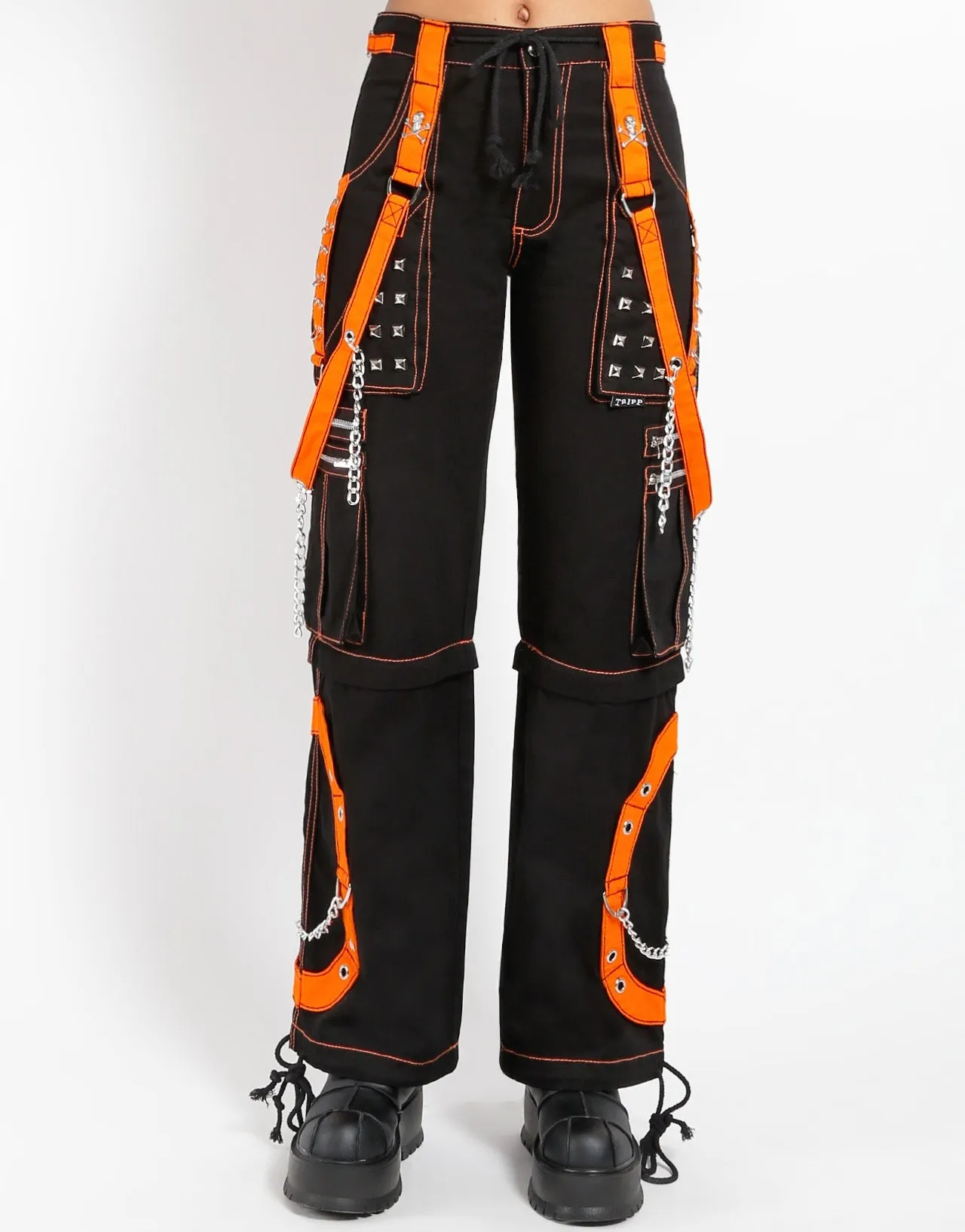 Quick Access Zippers STEP CHAIN PANT ORANGE