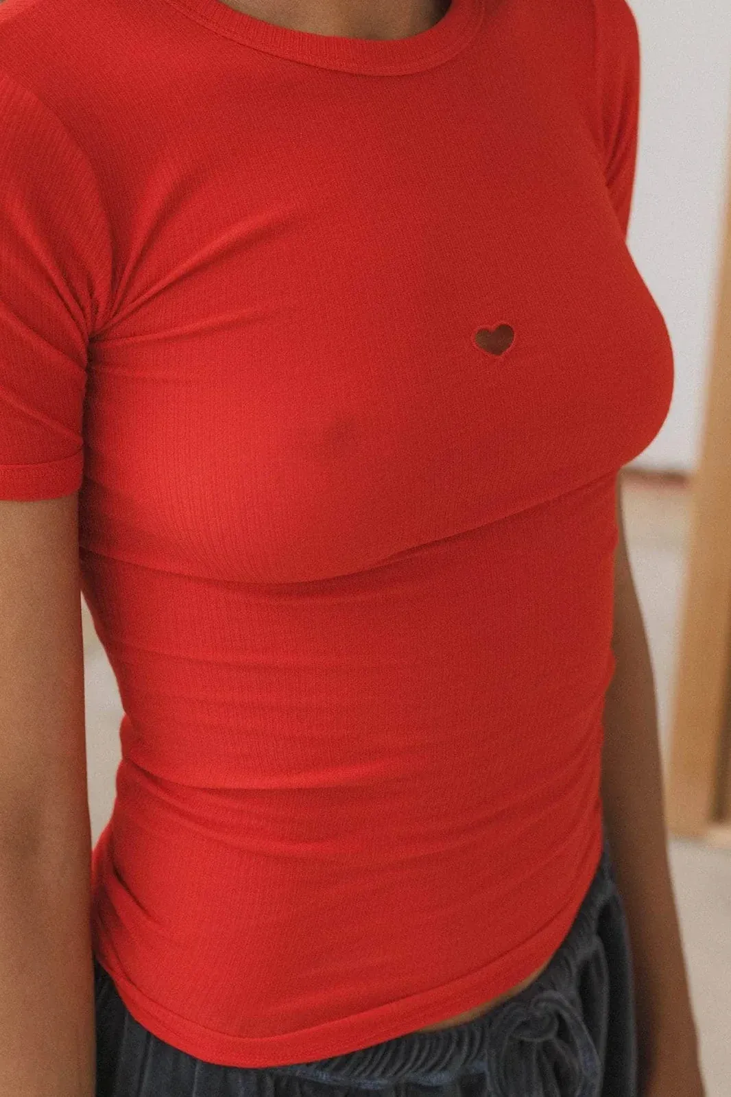 Heart tee shirt Eco Friendly Dye funky