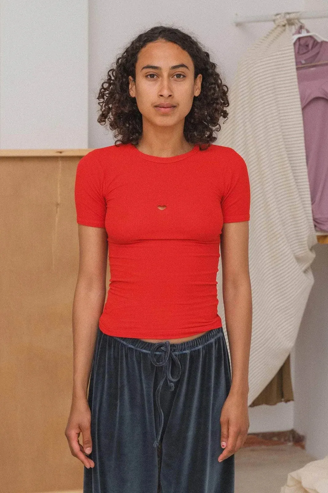 Heart tee shirt Soft and Relaxed Everyday Chic