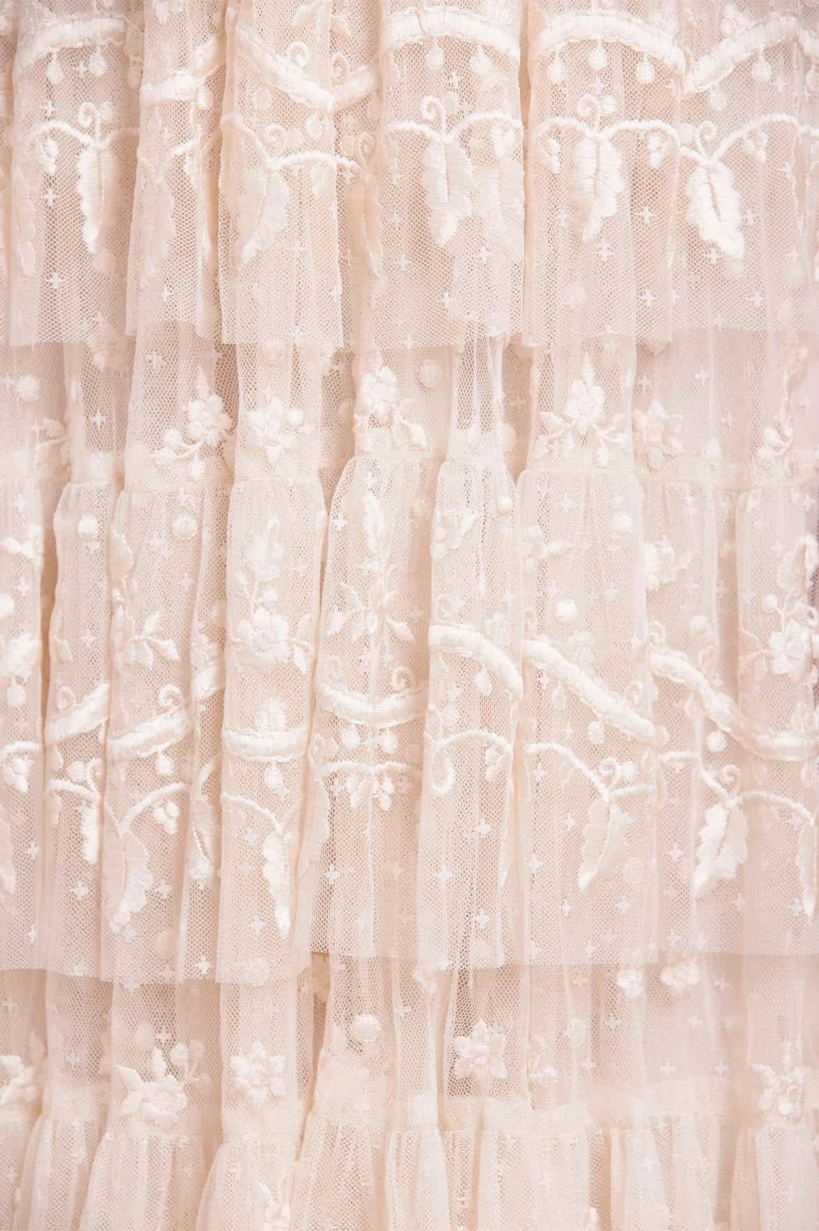 Layered Lace Ankle Gown Elegant Layer packable