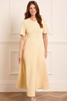 Floral Pointelle Knit Gown Off-Duty Fit