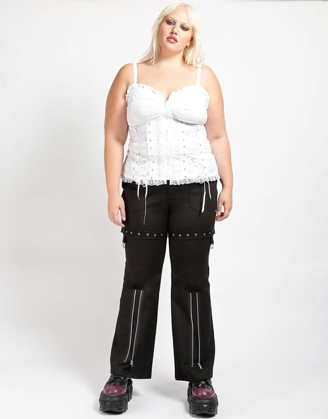 CURVE SUPER EYELET PANT BLACK Form Fit Comfort Stay Comfortable