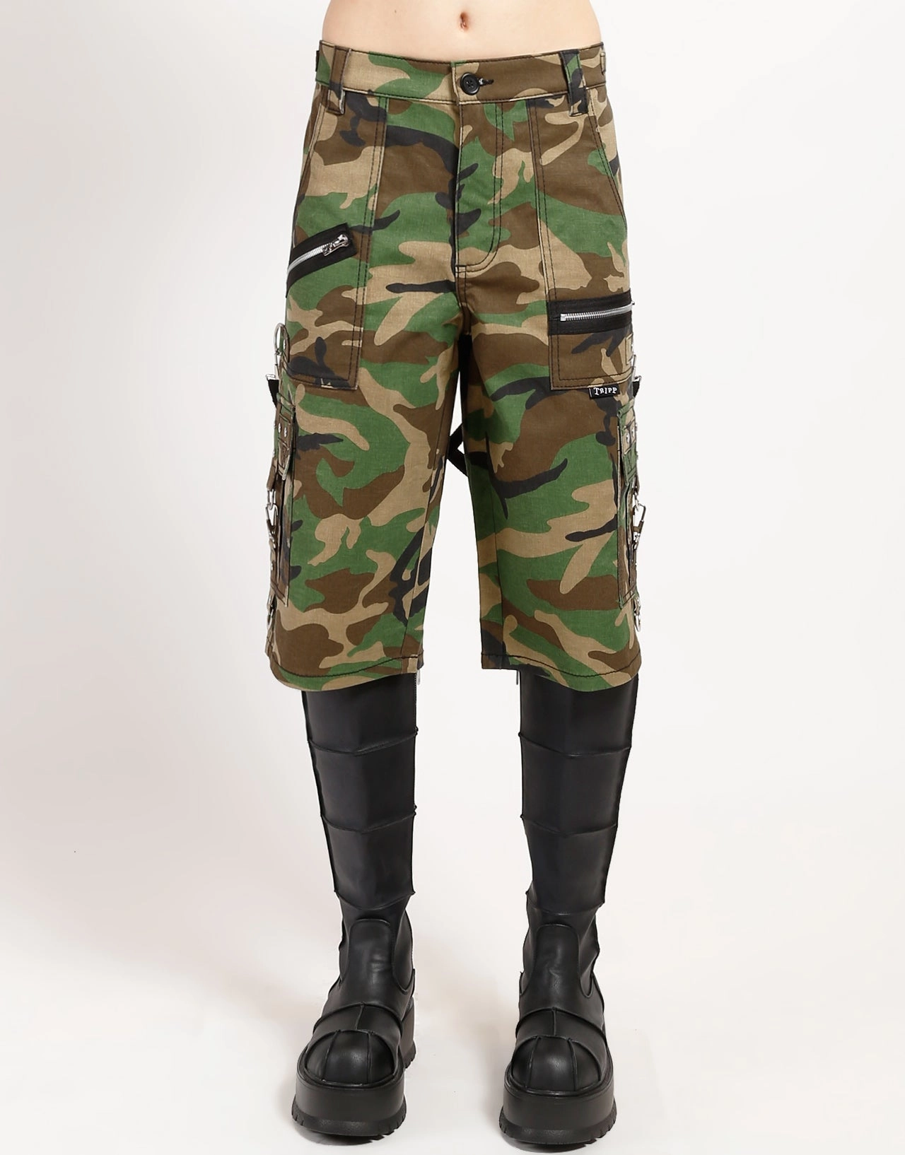 PUNK SHORT GREEN CAMO Retroreflective Accents