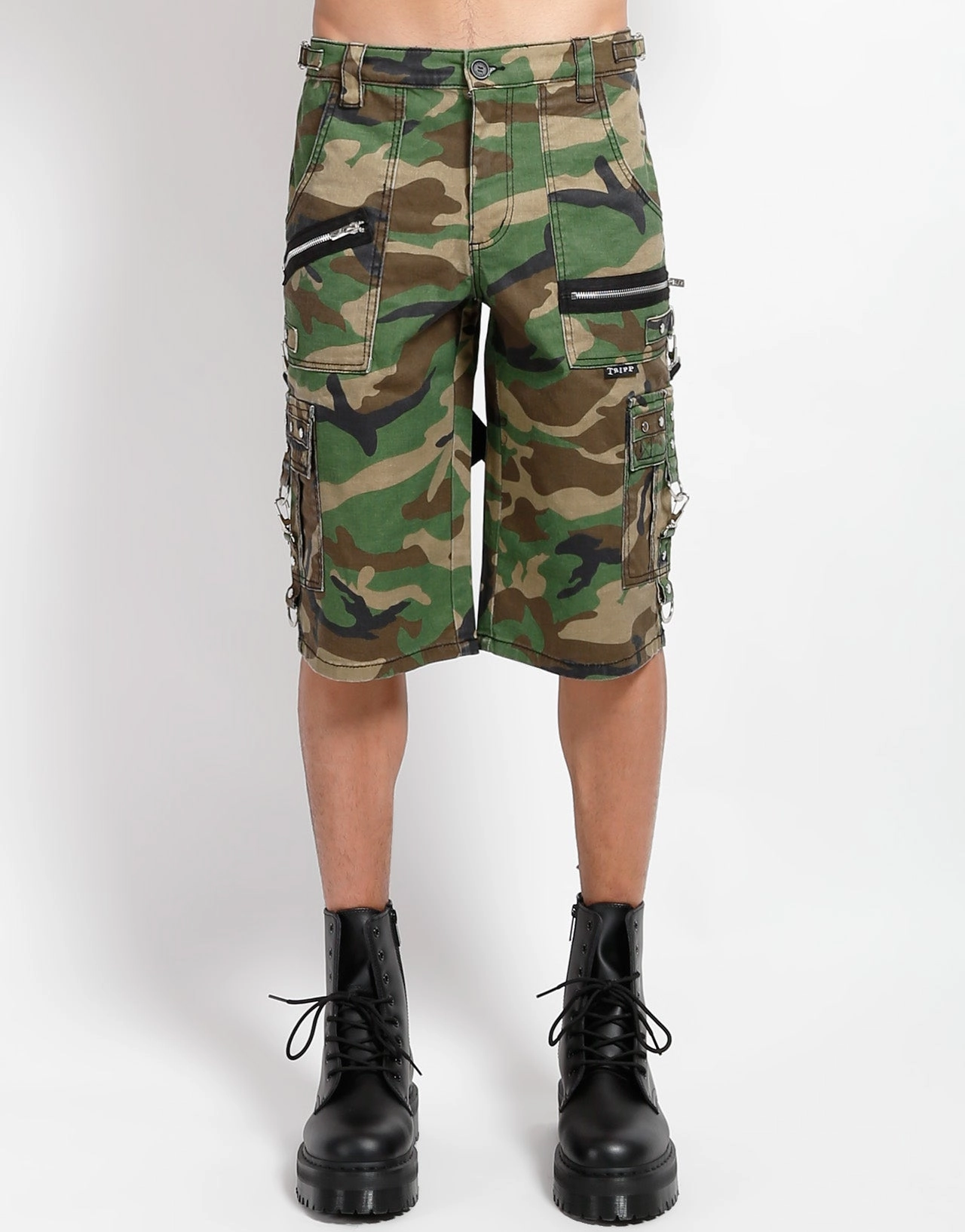 Outdoor Activity animal print shorts PUNK SHORT GREEN CAMO