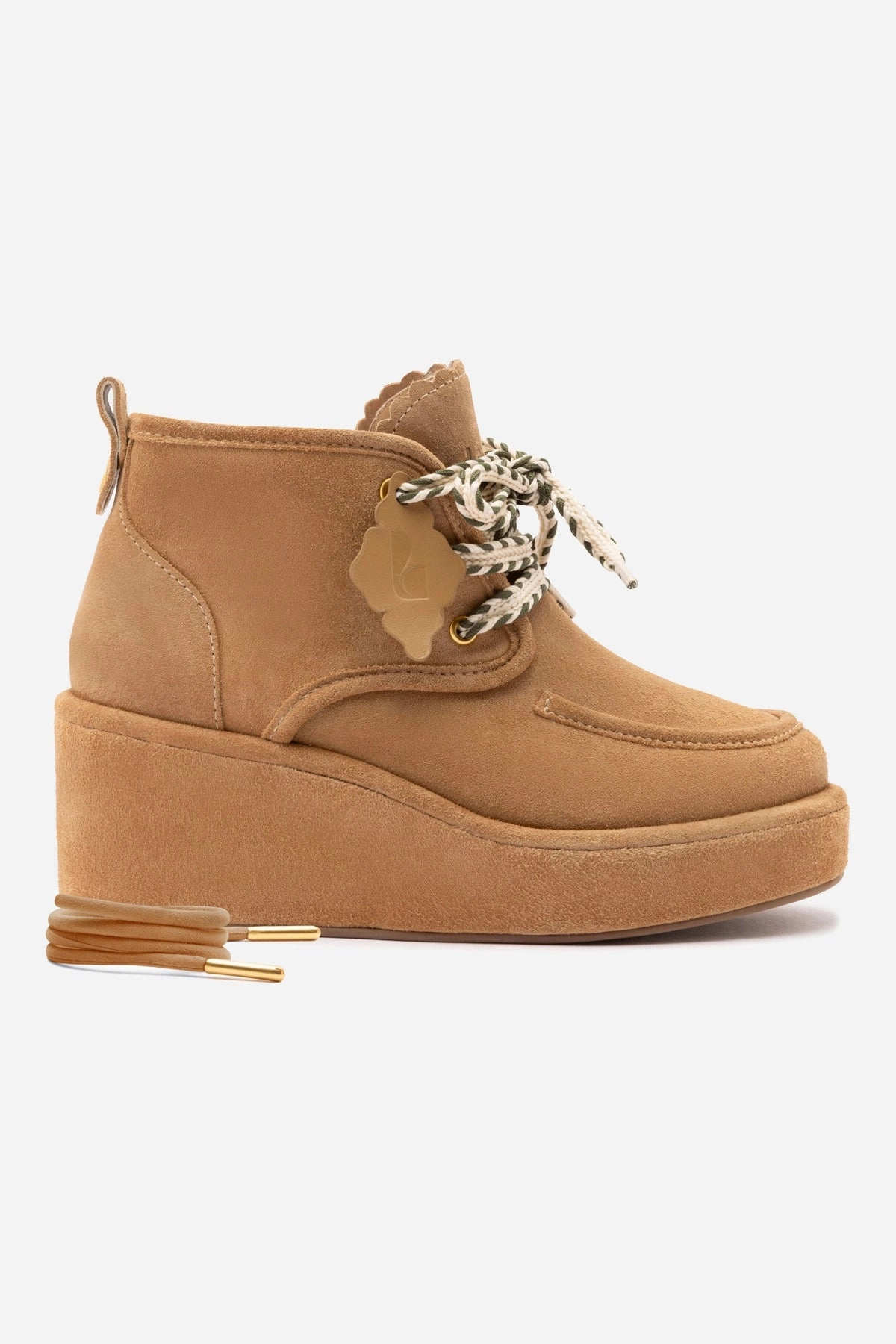 Comfortable Lightweight Footwear Chani Wedge In Peanut Suede