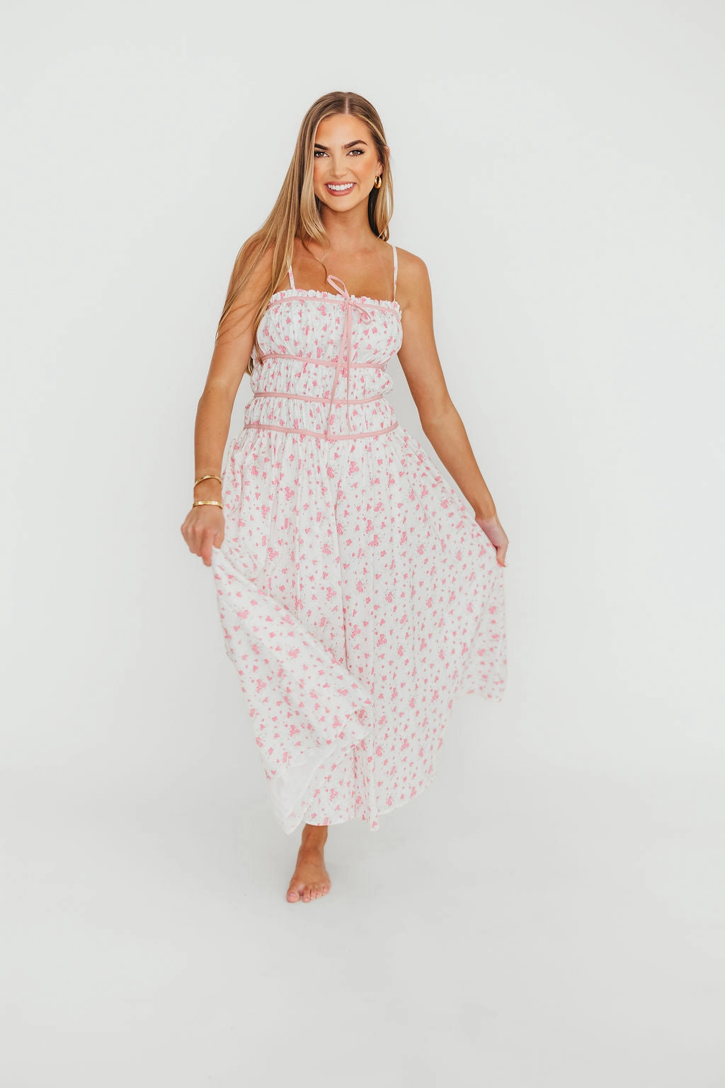 Travel Style Urban appeal Vanessa Midi Dress in Pink *Final-Sale*