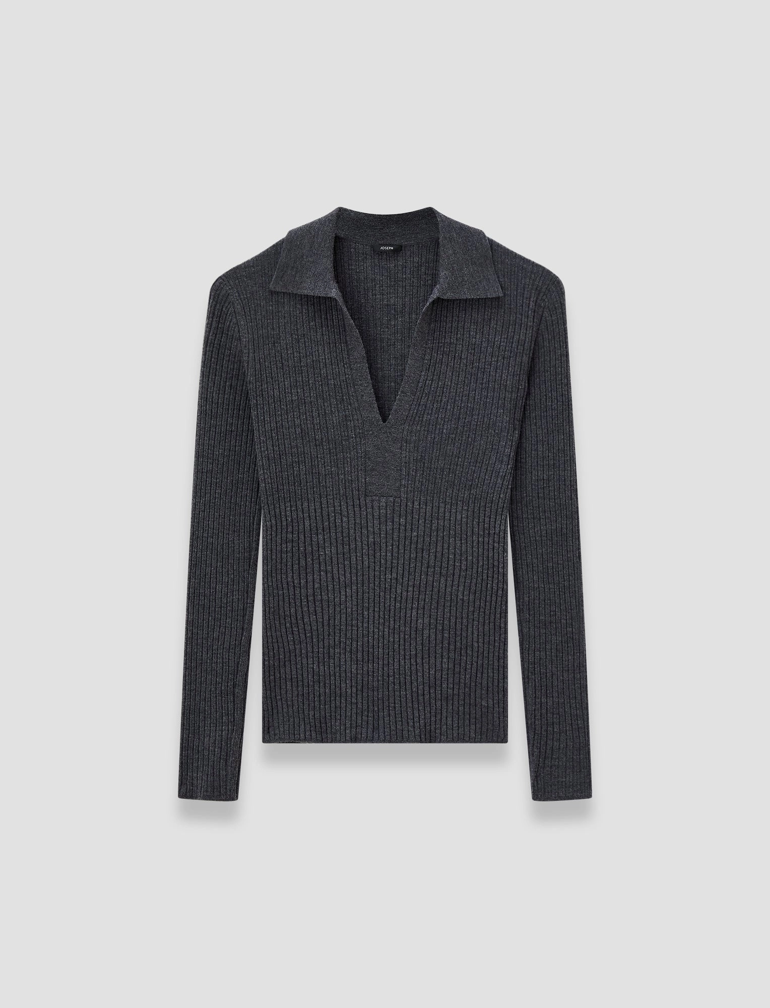 Merino Rib Knit Polo Top Office Friendly OdorResistant Finish