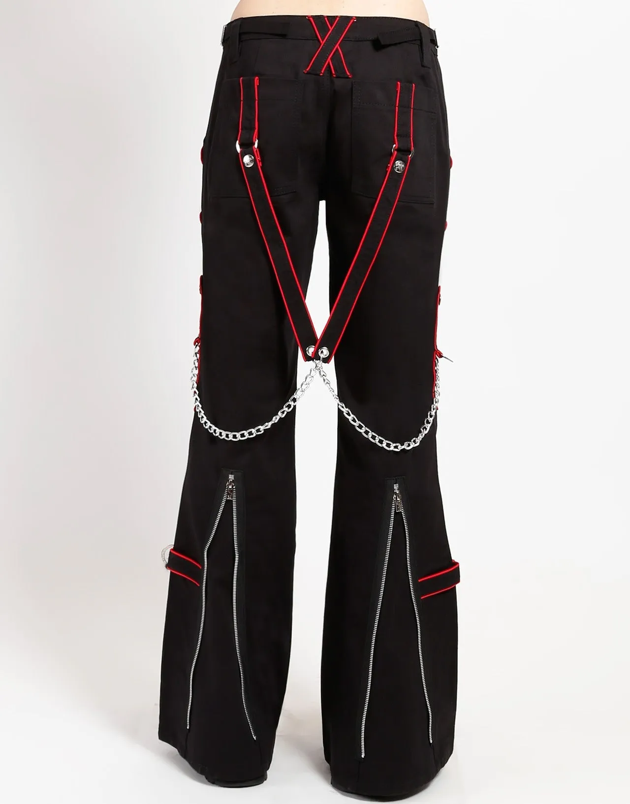 Tall Length Effortless Style BAND DARK STREET PANT RED