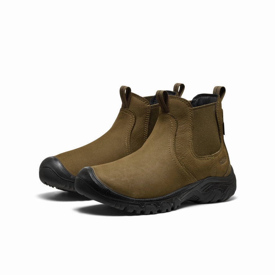 Women's Greta II Waterproof Chelsea  |  Dark Olive/Black Breathable Rough Trail Hiker Supportive sole