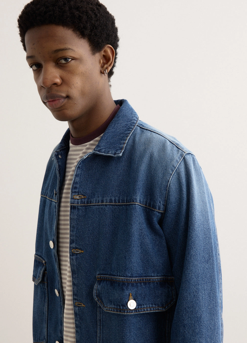 Weekend Wear Sharp Comfort Full Button Denim Jacket