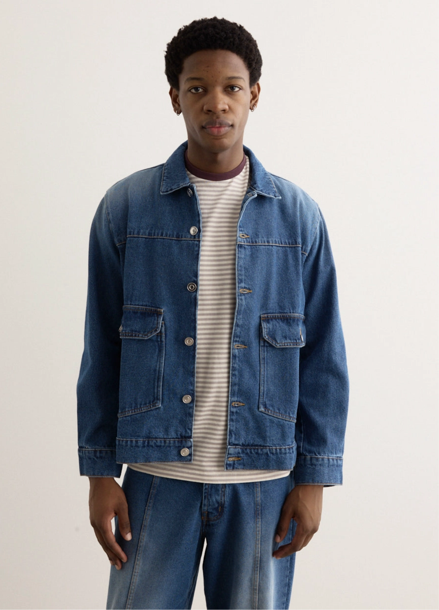 Basic Fashion Full Button Denim Jacket