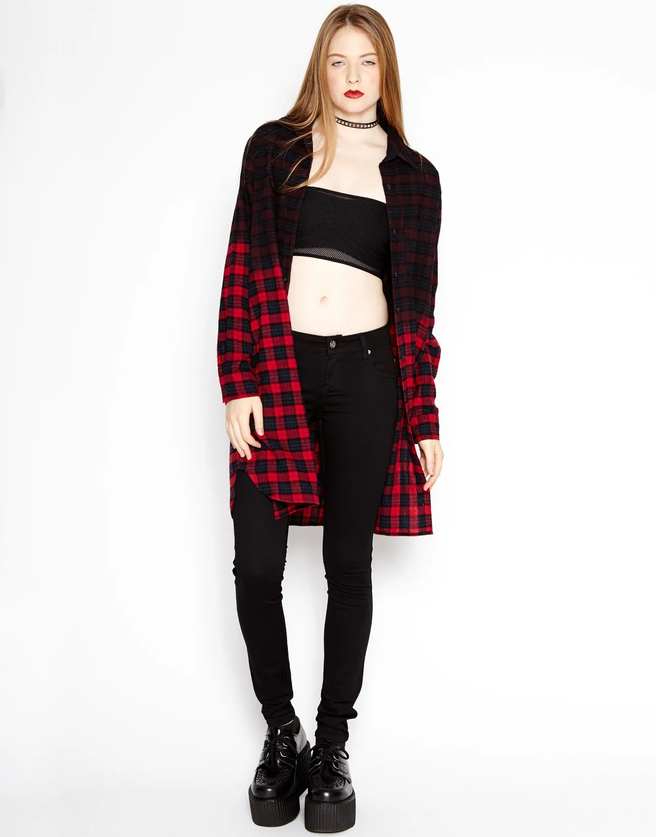 Relaxed Tank VentedBack Fishnet Bandeau