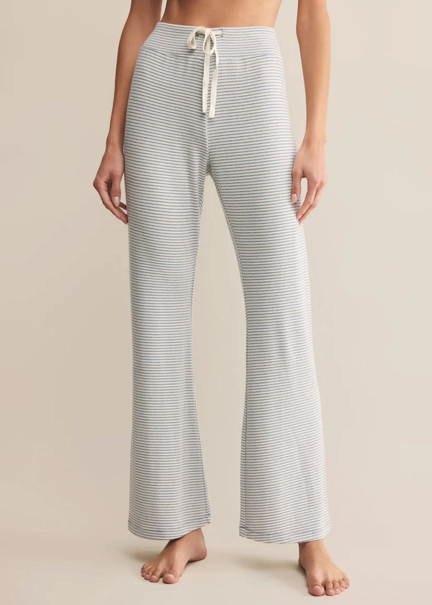 Slim Wear Design In The Clouds Stripe Pant - Light Denim