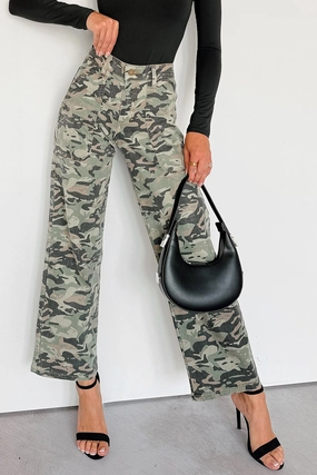 Copernicus Camo Print Straight Leg Carpenter Jeans (Camo) Base Style Plain Favorite