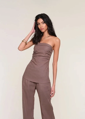 Microfiber Material EcoFriendlyBlend Corinne Top - Driftwood