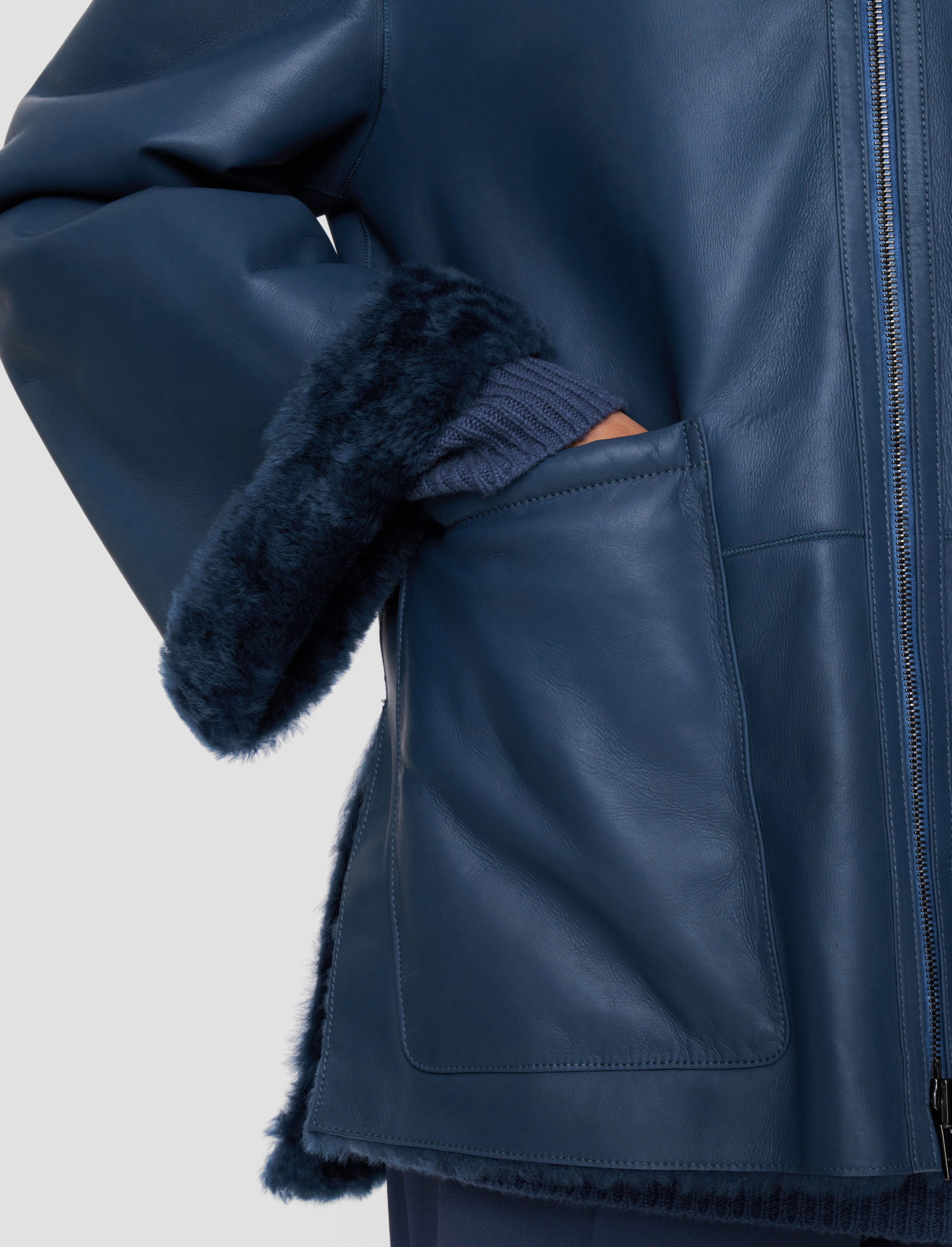 Sealed Seam Construction Cosser Reversible Shearling Coat