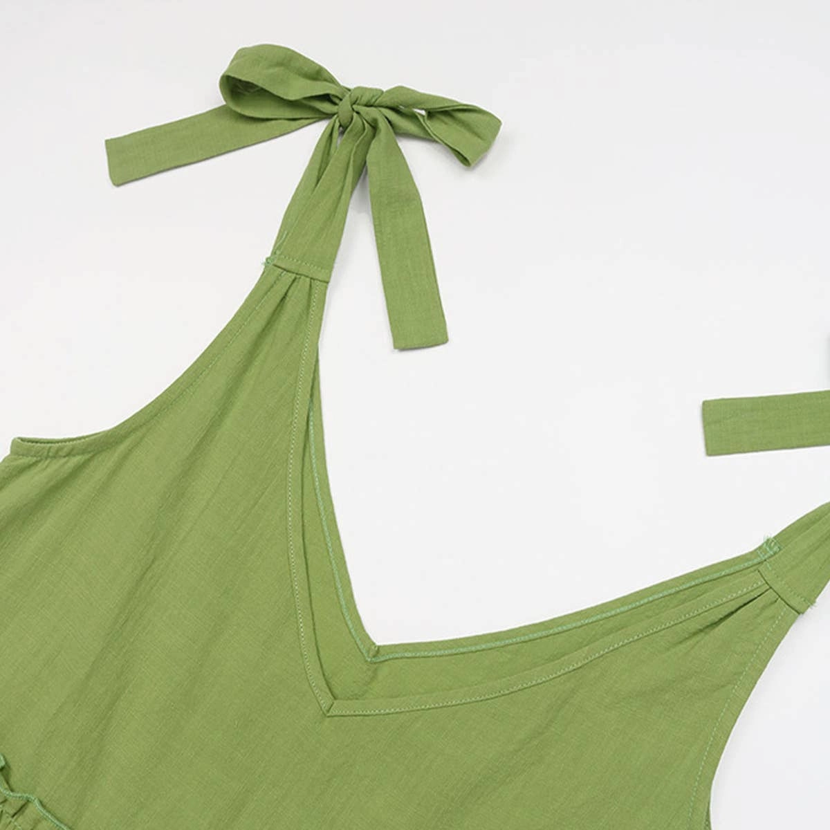 COTTON AND LINEN SLEEVELESS DRESS_CWDMD1544 Chic Style Wear