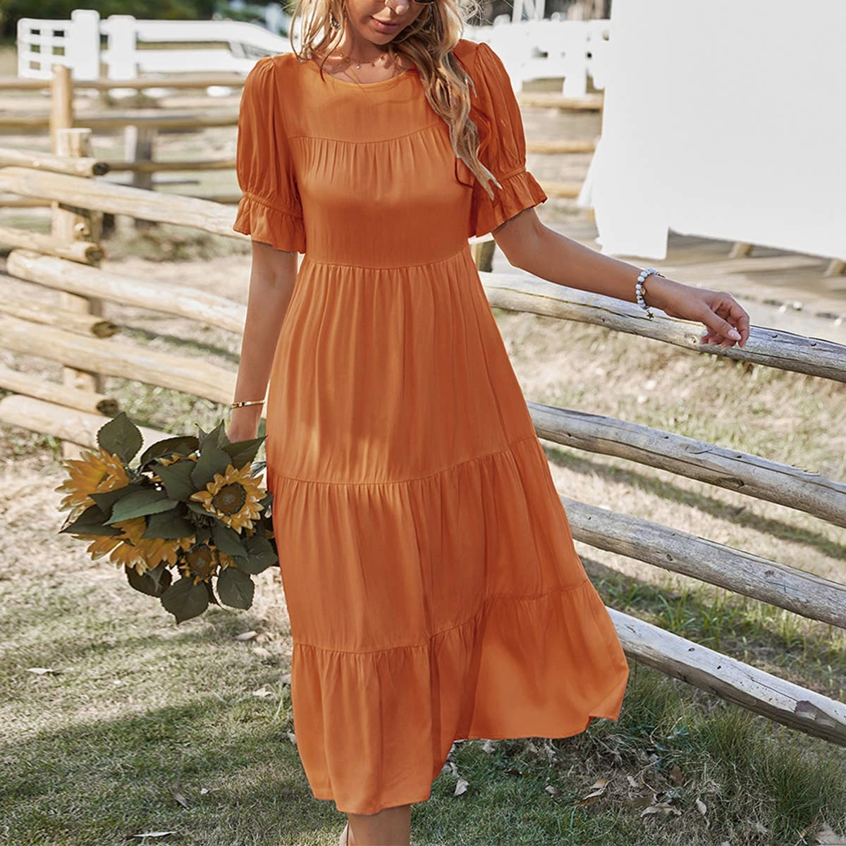 Easy Flow COTTON SWING DRESS_CWDSD3407