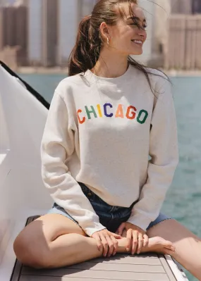 Sweet Home Chicago Sweatshirt - Heather Natural Chilly Weather Wear Ultimate Knitwear