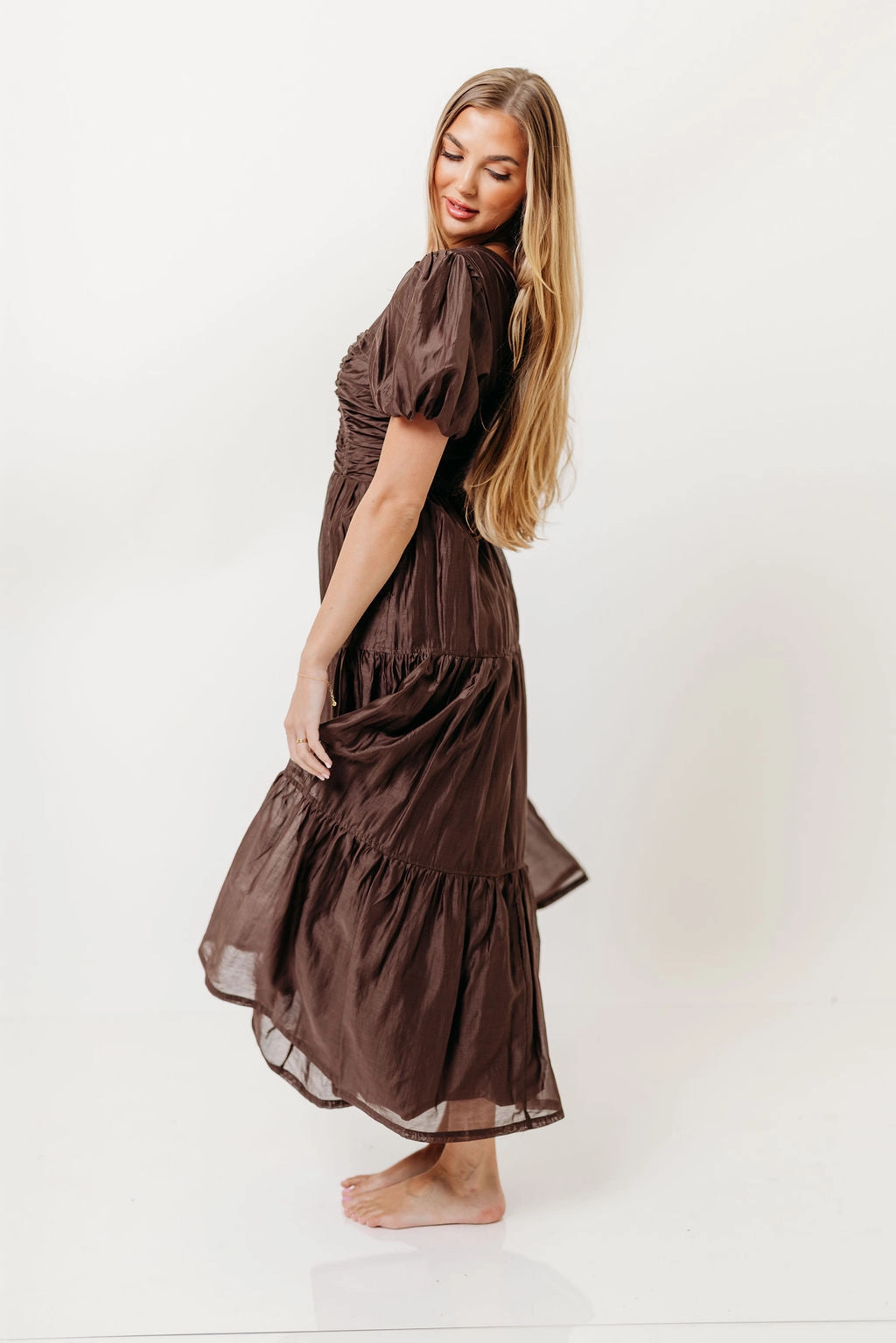 Renee Maxi Dress in Mocha Studio Style