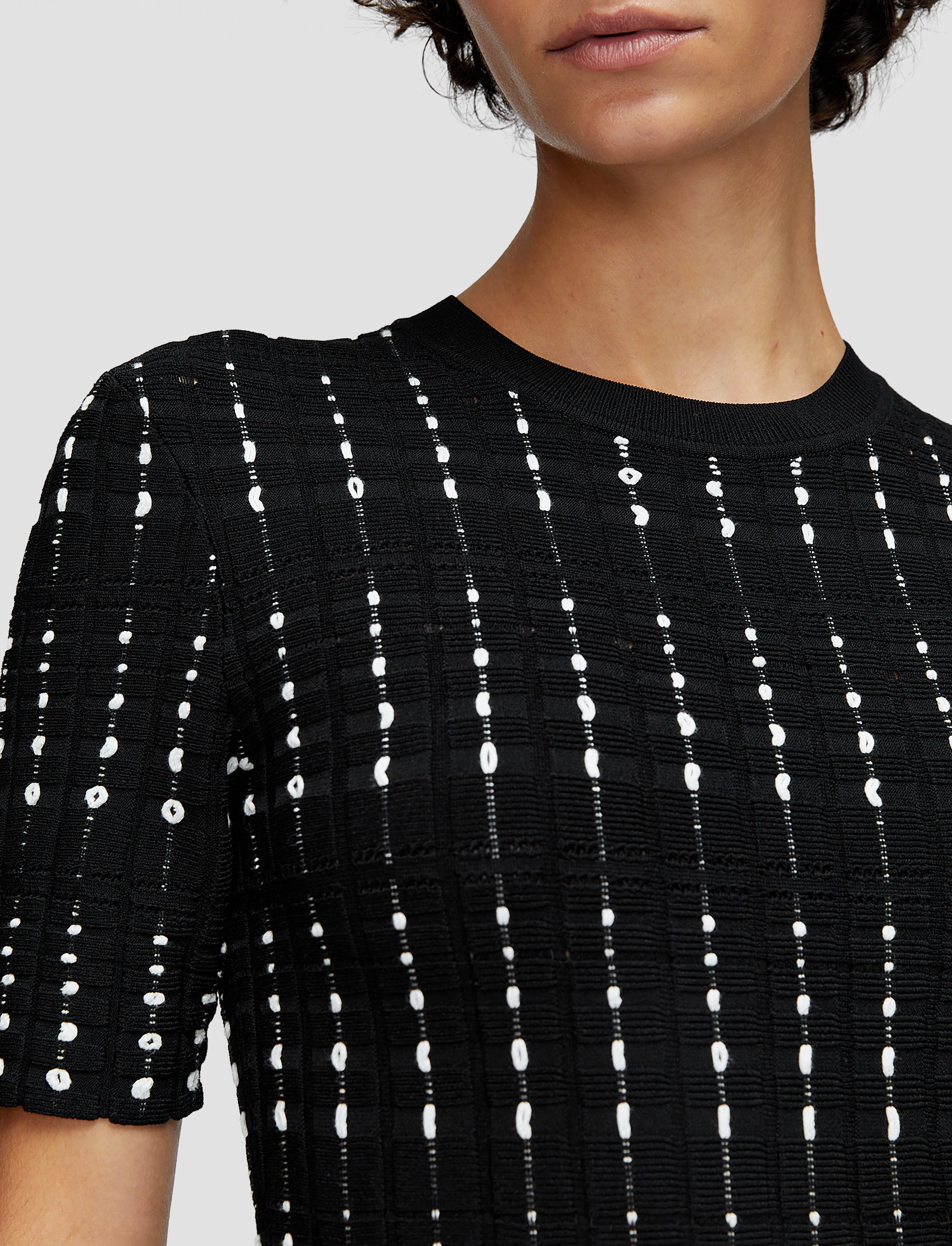 Fragmented Stripes Dress Soft Palette Eco Friendly Yarn