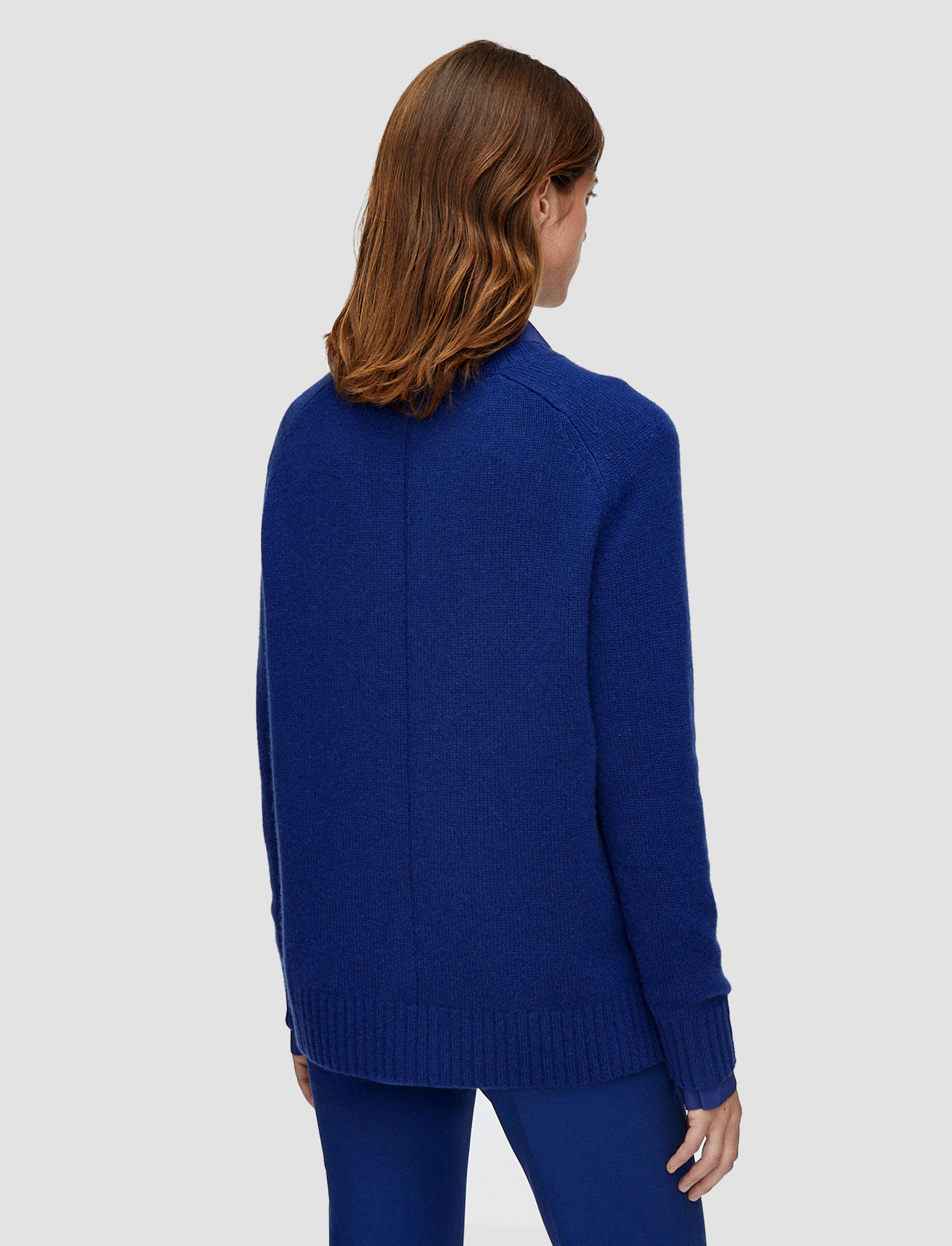 PreShrunk Material Cool Layering Open Cashmere Round Neck Jumper