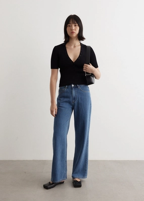 Crash Wide Leg Jeans Spring Attire