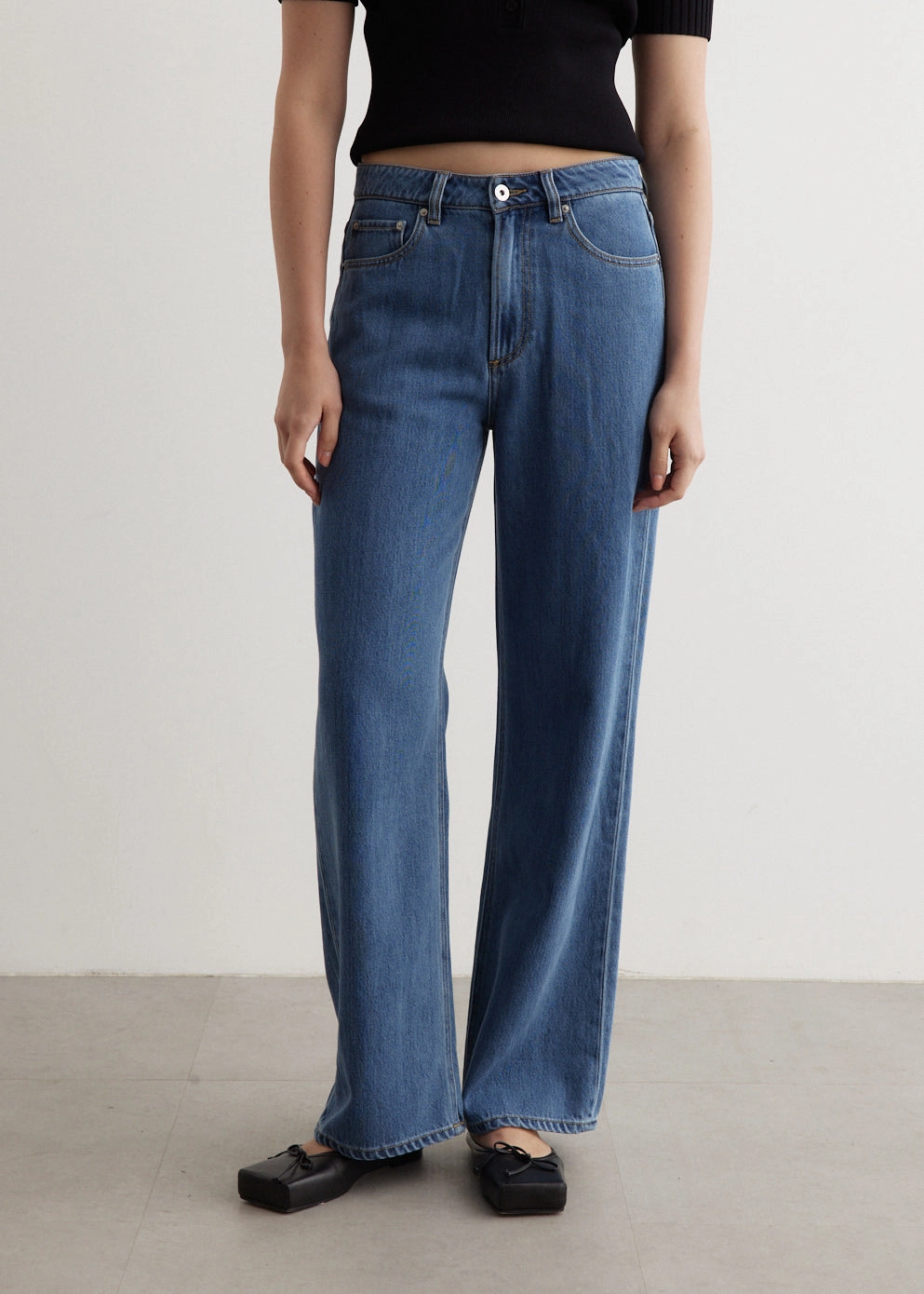 Clean Lines Soft Finish Crash Wide Leg Jeans