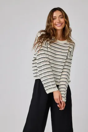 Textured Fabric Anti Pilling Finish Crew Neck Sweater