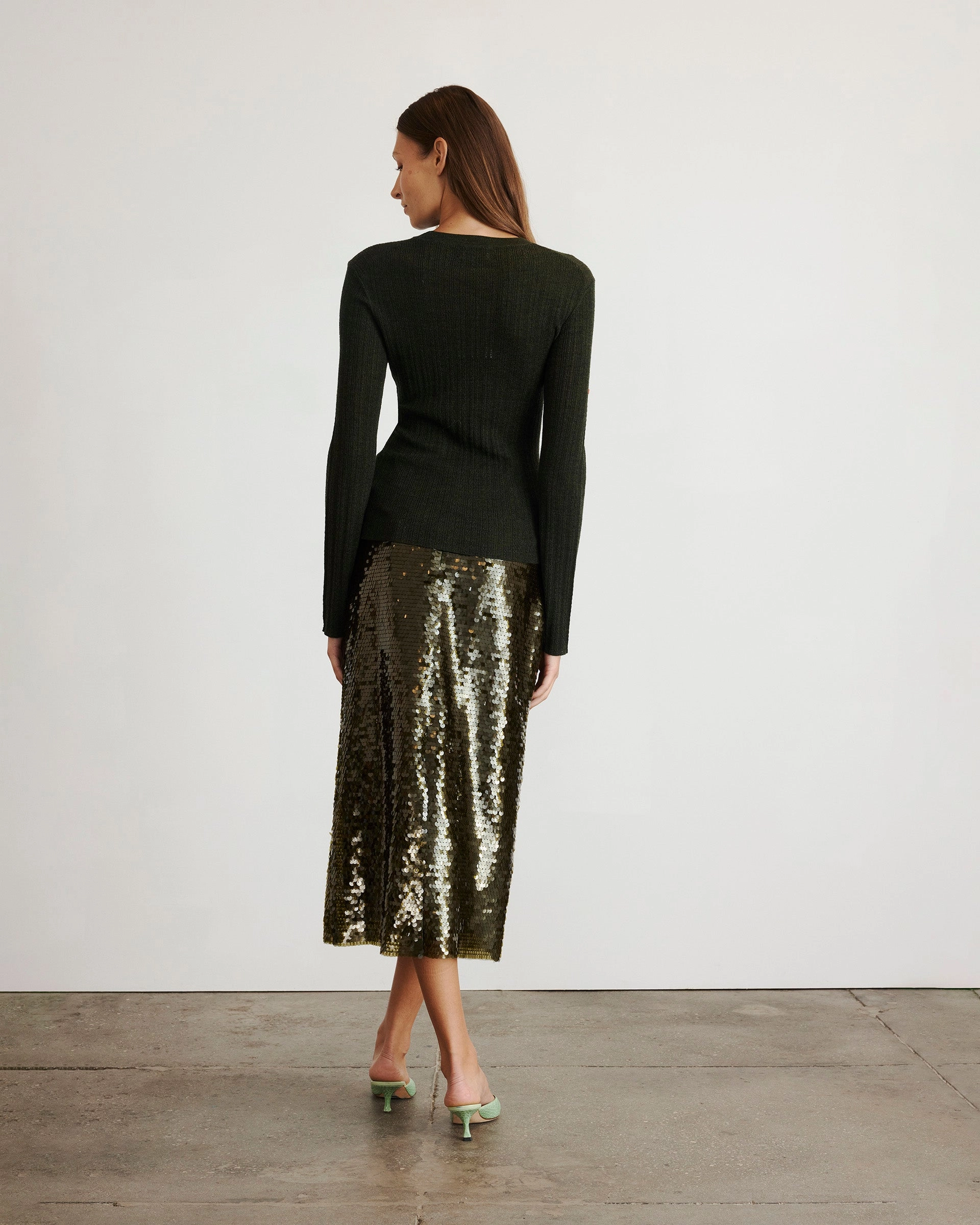 Urban Trendy NonRestrictive Cuff Design Crew Neck Kayden Knit