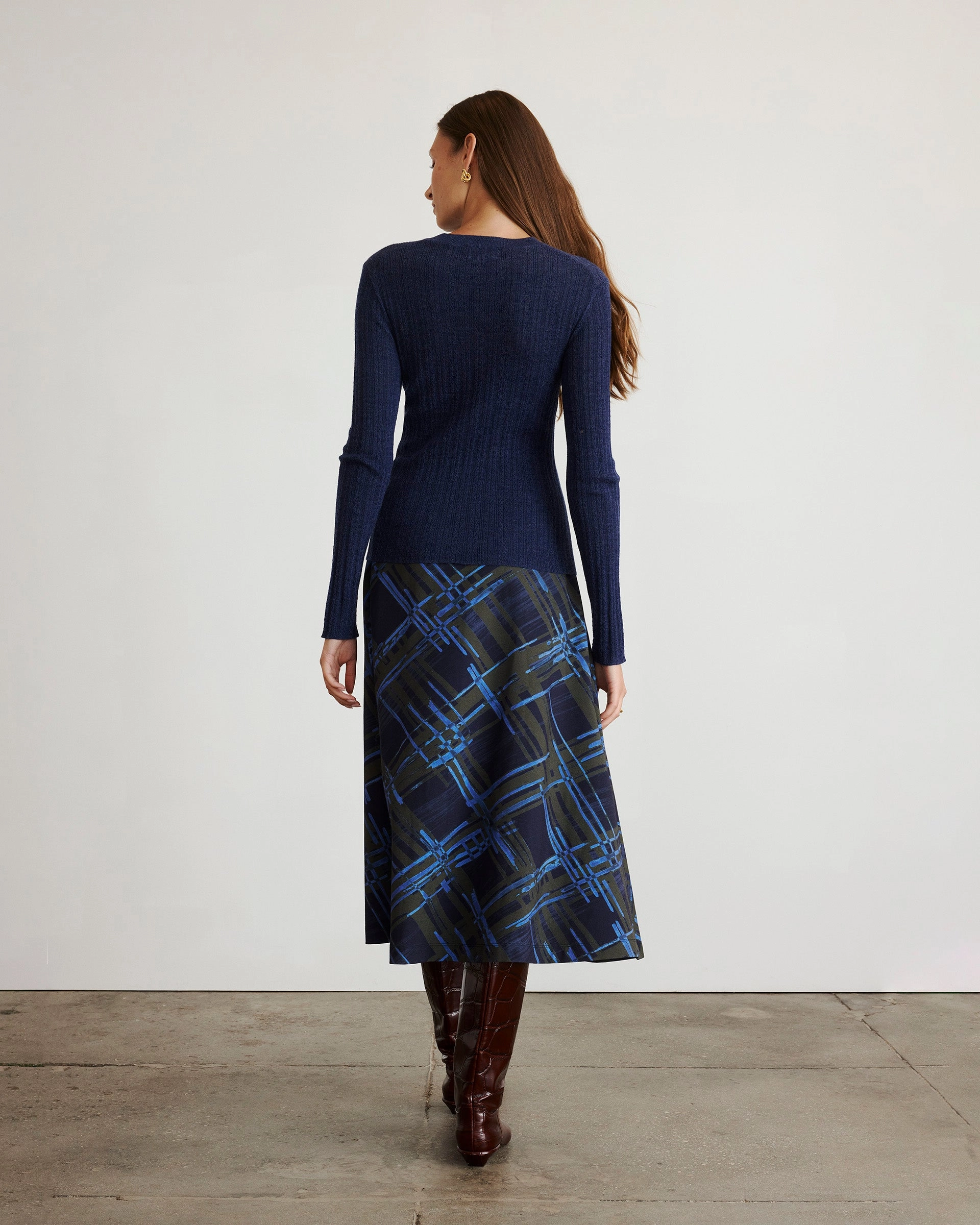 Reinforced Neckline Crew Neck Kayden Knit