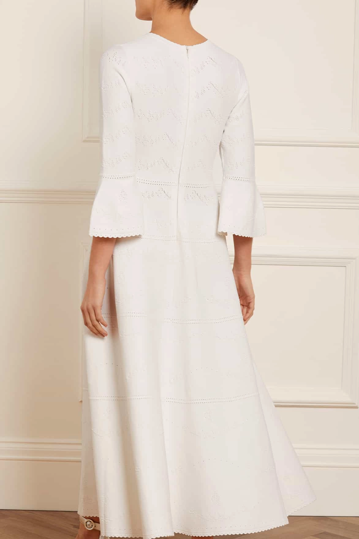 FrictionResistant Sleeves Lightweight Weave Pretty Pointelle Knit Gown