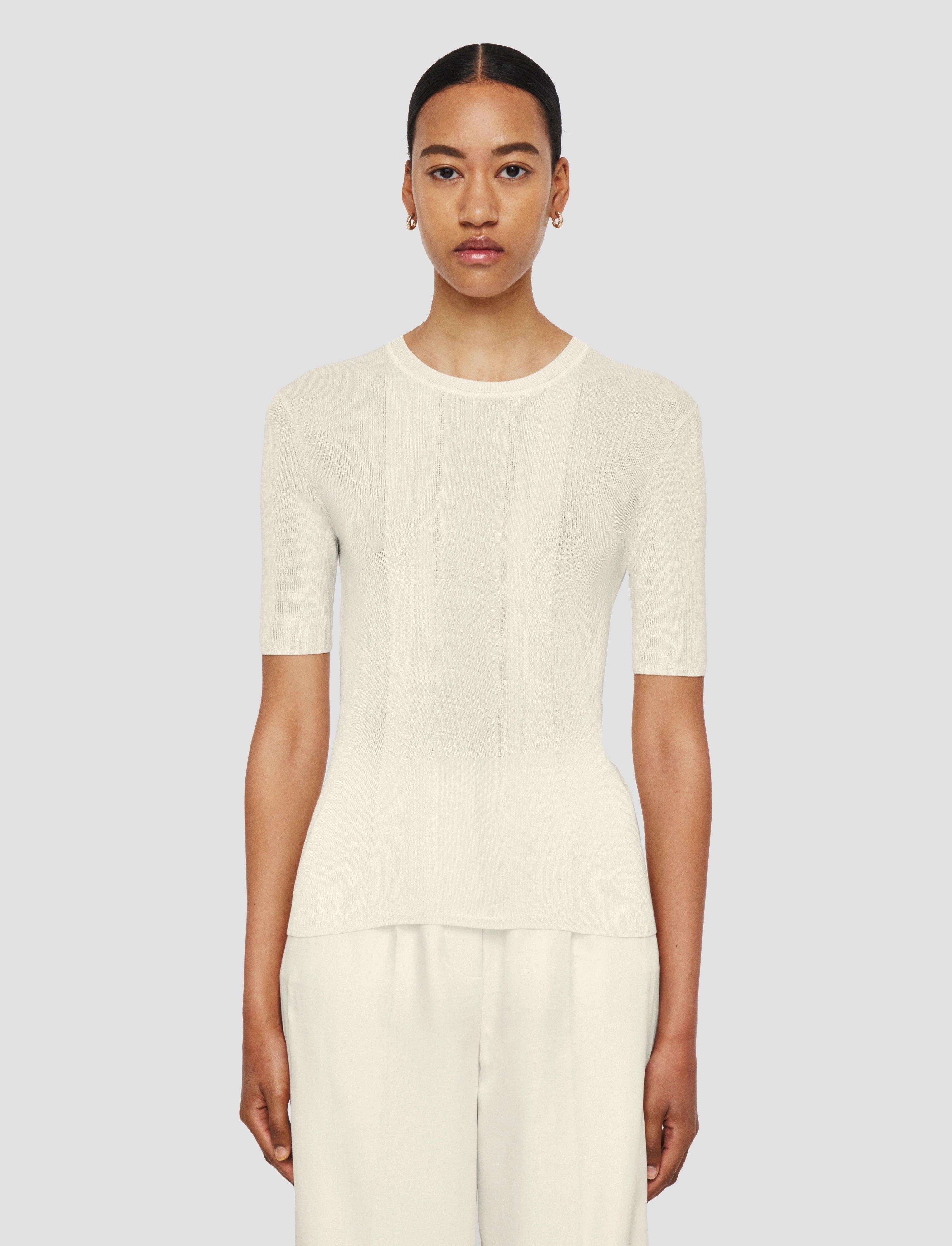 Crisp Rayon Top Ribbed Trim