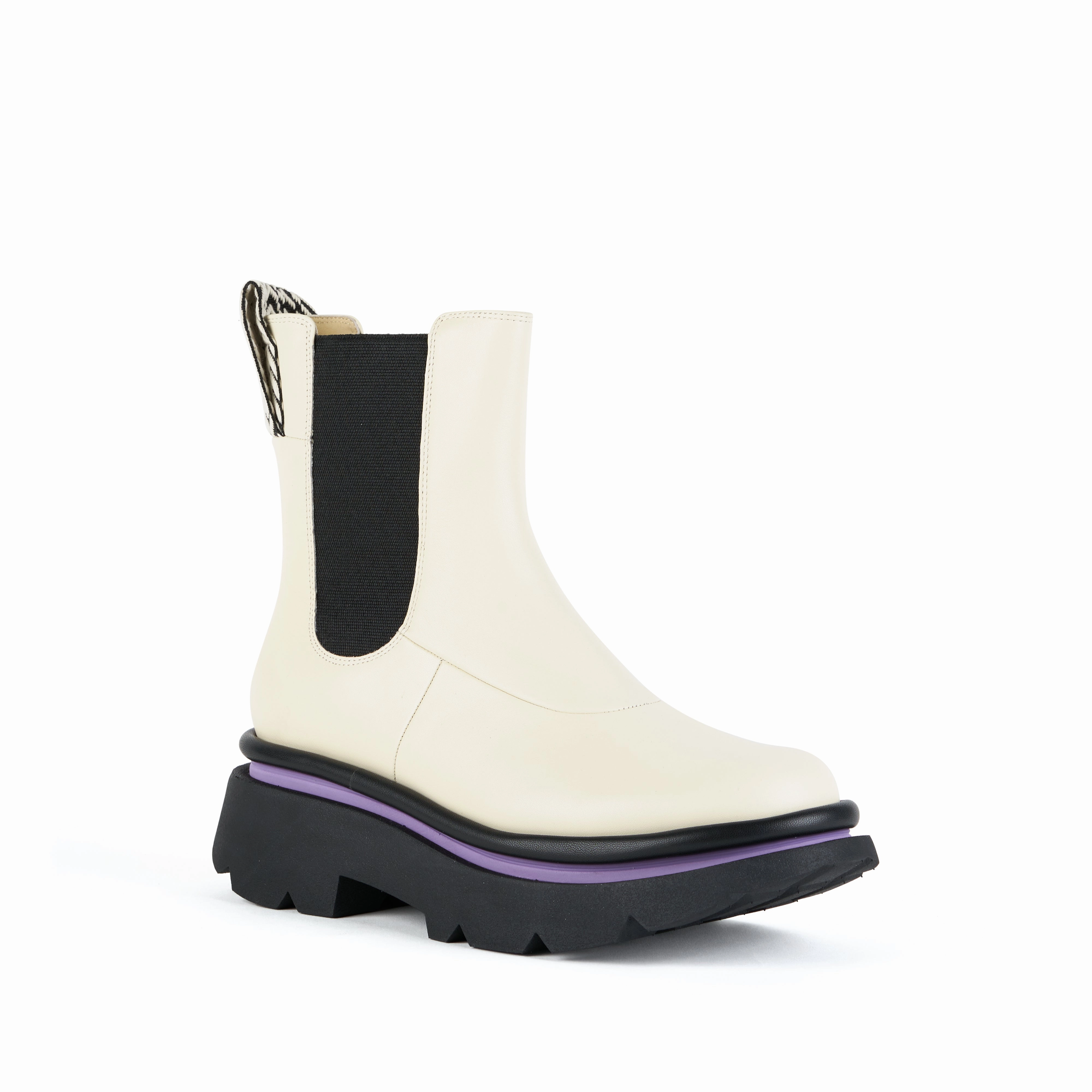 rubber CRUNCH CHELSEA BOOT IVORY