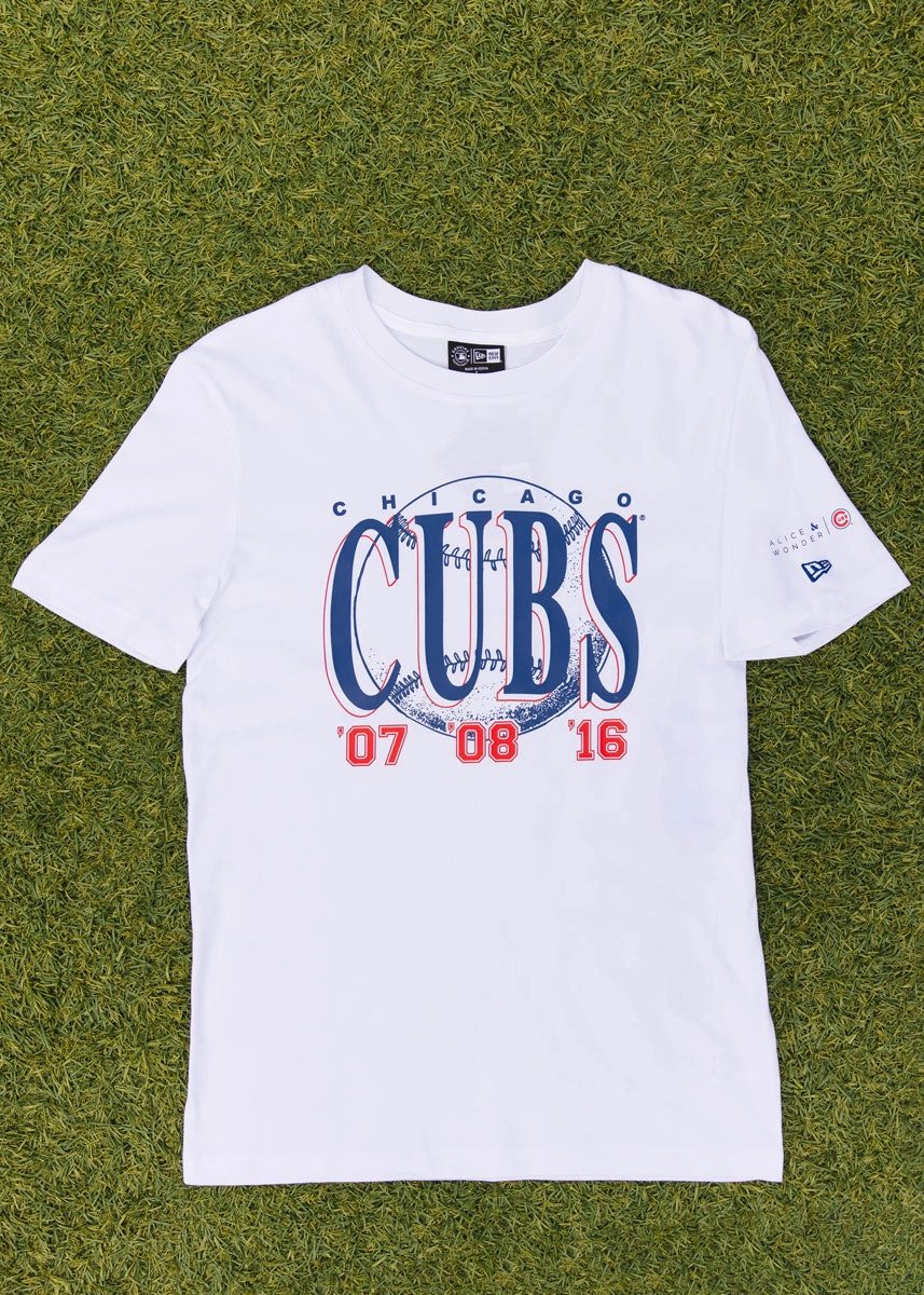Cubs Championship Oversized Tee EthicallySourcedMaterial Light Reflective Printing