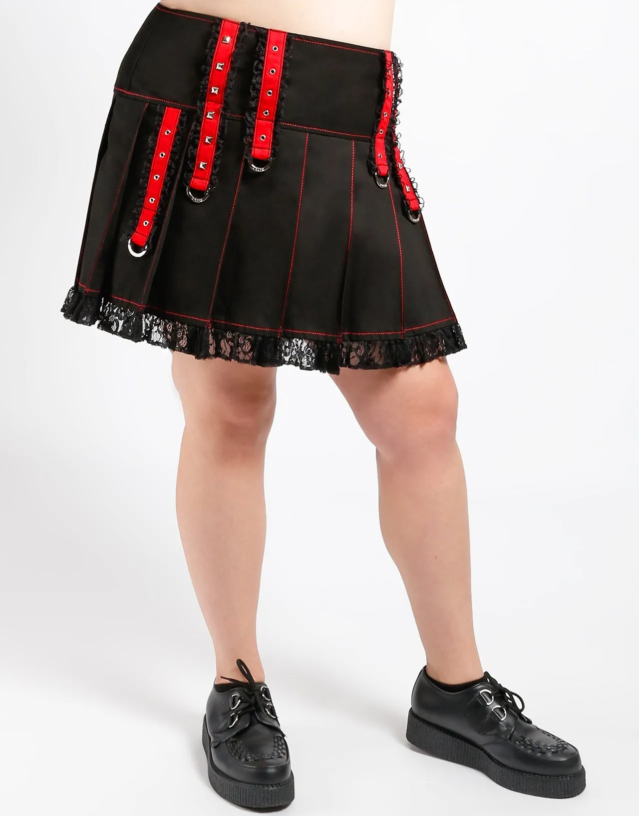 CURVE MIDNIGHT PLEATED SKIRT FadeResistant Trendy Waist